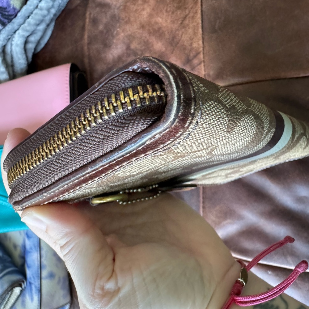 Coach Leather and Canvas Wallet - Picture 4 of 9